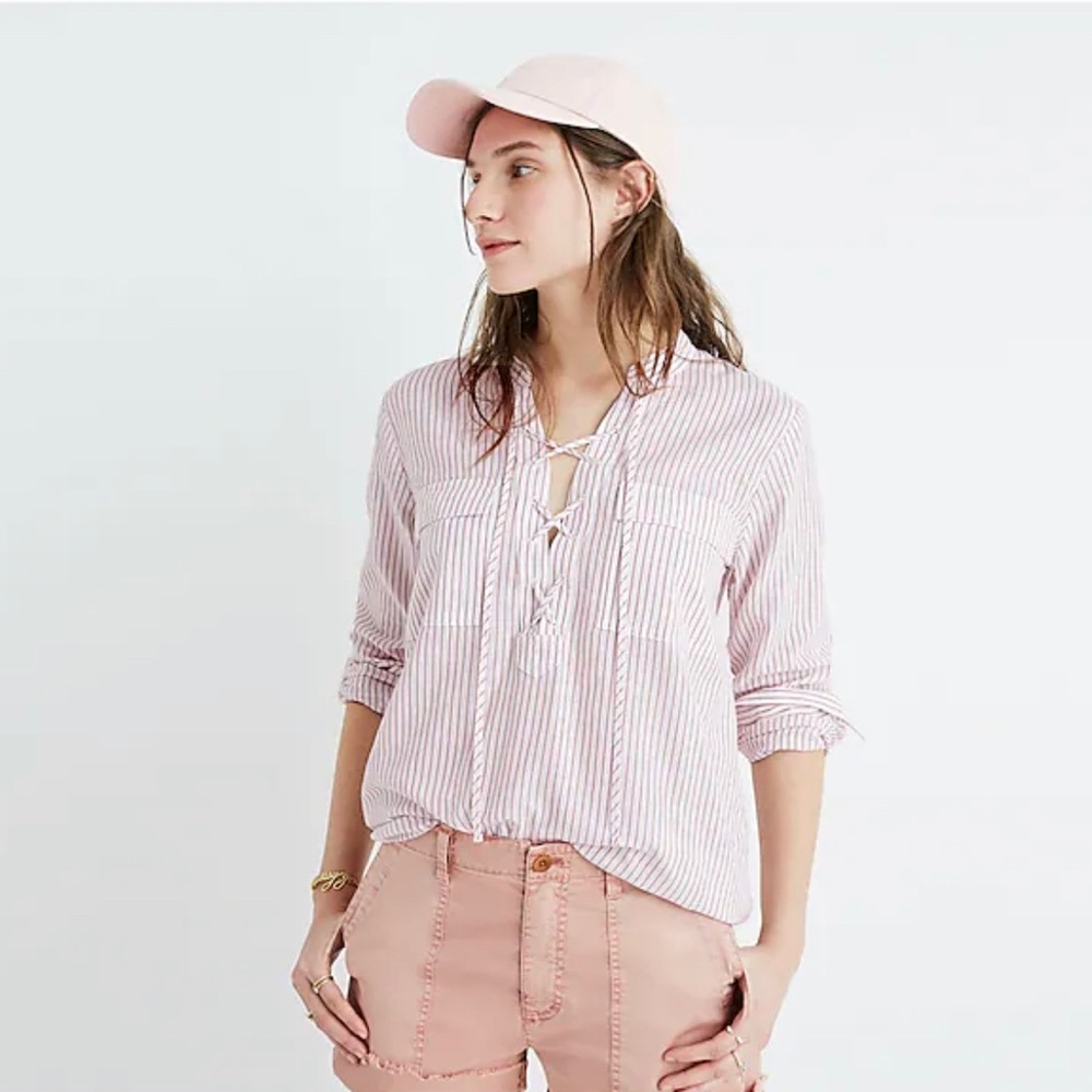 Madewell Terrace Lace-Up Top